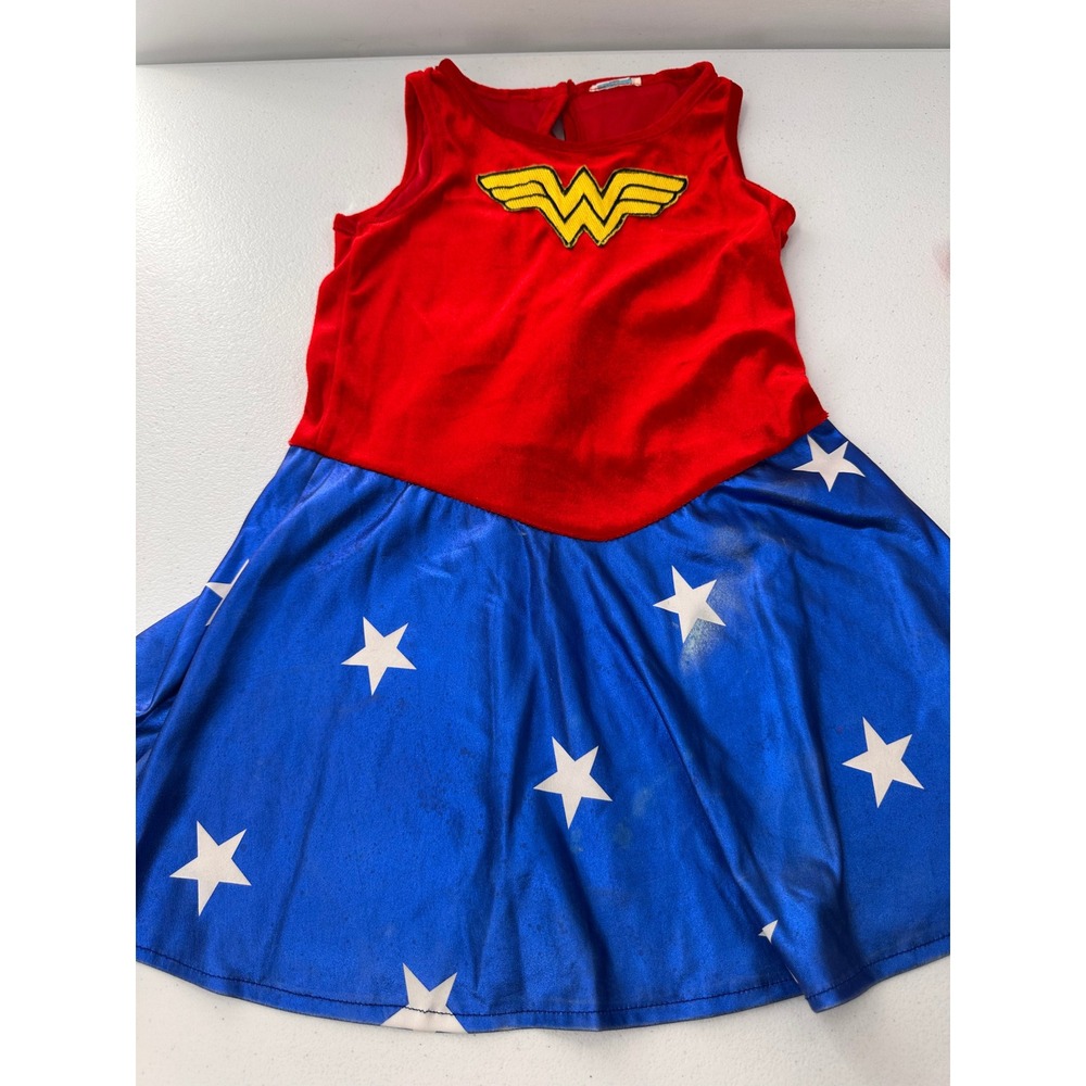 Rubies Wonder Woman Costume Kids Medium 8-10 Red Blue Superhero Dress Up Toy Set - Picture 6 of 16